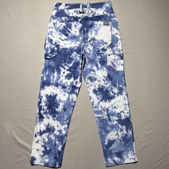 Wildfang Pants Womens Medium Blue White Tie-Dye The Essential Work Pant WP5300 - Picture 2 of 15